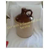 Two Tone Pottery Whiskey Jug
