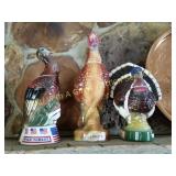 3 Wild Turkey Liquor Decanters