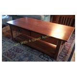 Mission Oak Coffee Table with Drawers