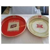 Vintage Schlitz & Miller High Life Beer Trays