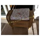 Rattan Outdoor/Patio Stool/Foot Rest