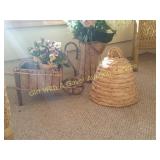 Decorative Wood Wheelbarrow, Water Can Planters
