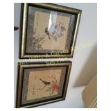 2 Oriental Bird Framed Artwork