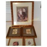 Variety of Wall Art, Flowers, Man w/Little Girl