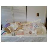 86 Embroidery, Crochet, Doilies,  Table clotch Etc