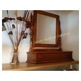 Ethan Allen Dresser Tray w/Mirror, Dry Flowers