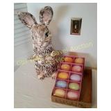 Ceramic Easter Rabbit & Egg Decorations