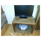 Toshiba 24" TV, BoomBox, Rolling Cart