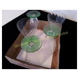 Green Depression Base Glasses