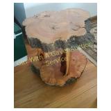 Cedar Log Rolling Side Table