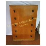 Vintage 5 Drawer High Boy Dresser