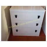 3 Drawer White Dresser No. 2