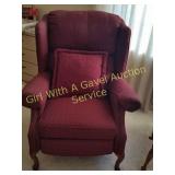 Wing Back Recliner w/Pillow No. 1