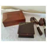 Antique Wood Keepsake Boxes, Shoe Stretchers
