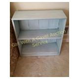 White Washed w/light Blue Book Shelf/Display Cab