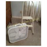 Lasko Box Fan (like new) & Step Ladder