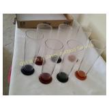Vintage Multi Color Bottom Glasses