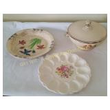 Vintage Egg Plate, & Serving Dishes