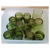 Vintage Green Drinking Glassware