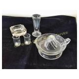 Vintage Juicer, Ashtray, Mini Beaker, Vase