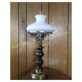 Tall Hurricane Spindle Lamp With Shade