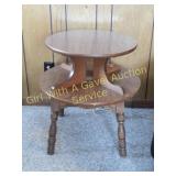 Two Tier Drum Style Side Table