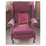 Wing Back Maroon Recliner No. 2