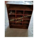 2 Vintage Wood Cube Storage Boxes