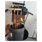 Trash Container w/Long Handle Tools