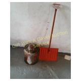 Vintage Gas Can & Retro Kids Metal Shovel