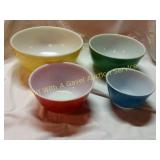 Vintage Primary Color Pyrex Nesting Bowls