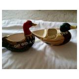Ceramic Duck Planters (damage on one)