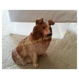 Collie Dog Floor Sitter Figure