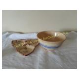 Weller Yelloware Blue Band Mixing Bowl, Relish Try