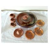 Glazed Pottery Chip/Dip Set, Advertising Pottery