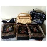 Leather Purses & Embroidered/Needle Point Bags