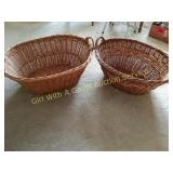 2 Wicker Laundry Baskets