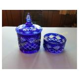 Cobalt Blue Crystal Candy Dishes