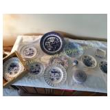Noritake, Churchill, & Other Porcelain Blue Plates