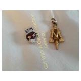 14K Minnesota Basketball Charm, Sterling Bucky