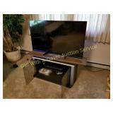 SHARP 48" TV, TV STAND, DVD PLAYER & CORDS