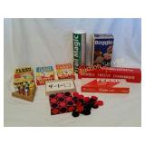 VINTAGE KIDS GAMES, FLASH CARDS, DOMINOES, ETC