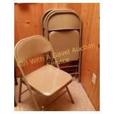 SET OF 4 METAL FOLDING CHAIRS