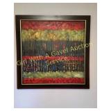 VERY LARGE OIL ON CANVAS ART DECO BY D. FUNK