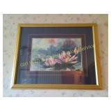 LARGE WATER COLOR FRAMED ART
