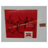 VINTAGE MILLER/BRAVES 33 RECORD & 1974 BREWER TICK