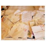 VARIETY OF EMBROIDERY TABLE RUNNERS,