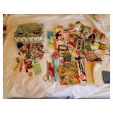 VARIETY OF SEWING ITEMS, THREAD, VINTAGE NEEDLE PK