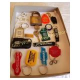 KEY RINGS, LOCK, 1953 TAG