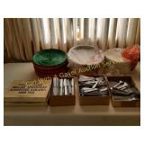 FRILLED TOOTHPICKS, PLASTIC WARE, PAPER PLATES ETC
